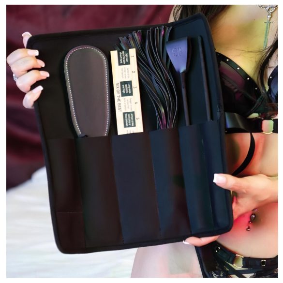 Sei Mio - комплект за наказания - 5 части - черен