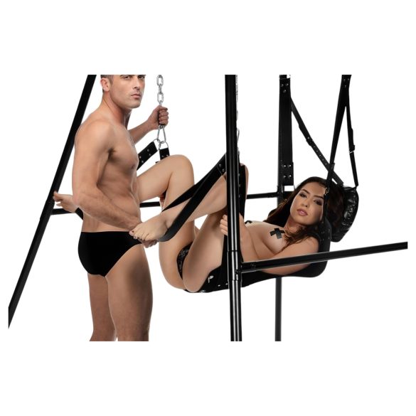 XR Брандз - Секс люлка с стойка (черна)