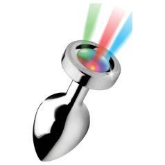   Booty Sparks - анален разширител със светлина - среден - сребърен