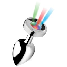   Booty Sparks - анален разширител с LED светлина - голям - сребрист