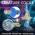 Creature Cocks Kraken - спираловиден октопод дилдо - 21см (златно-синьо)
