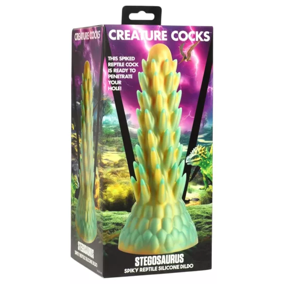 Creature Cocks Stegosaurus - дилдо - силикон - 20 см - зелен