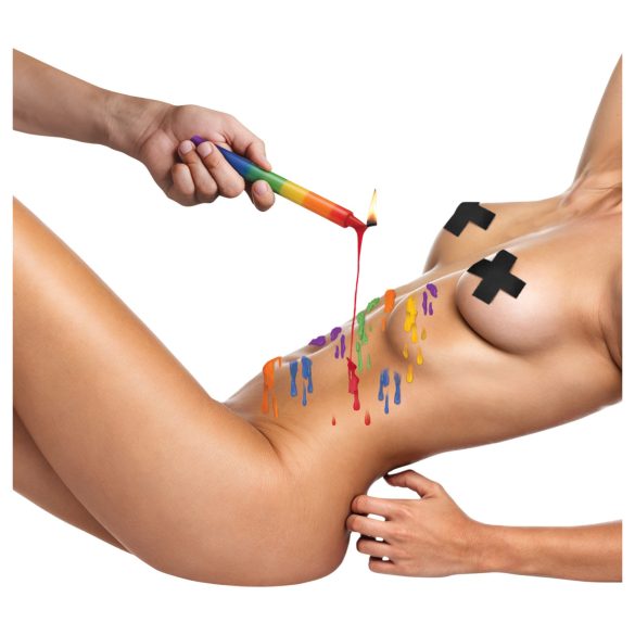 XR Brands - БДСМ восъчни свещи за тяло - цветни - 3 броя