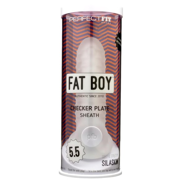 Fat Boy Checker Box - удължител за пенис - 15 см - бял