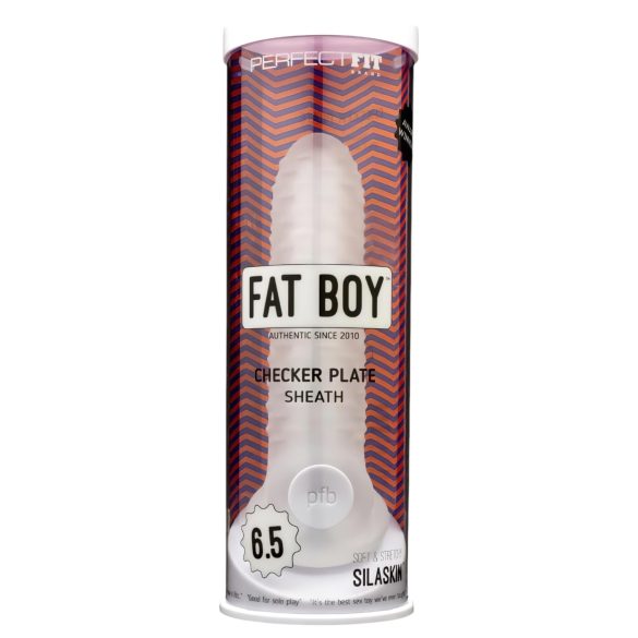 Fat Boy Checker Box - пенис удължител - 17см - бял