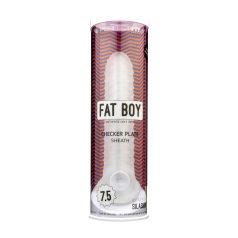   Fat Boy Checker Box - удължител за пенис - 19см - бял