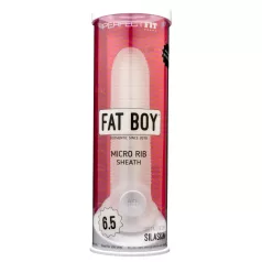   Perfect Fit - Fat Boy Micro Ribbed - пенис удължител (17 см, бял)