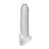 Fat Boy Micro Ribbed - пенис ръкав (17см) - бял