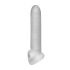 Fat Boy Micro Ribbed - удължител за пенис (19см) - бял