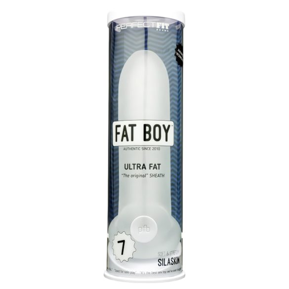 Fat Boy Original Ultra Fat - пенис ръкав (19 см) - бял