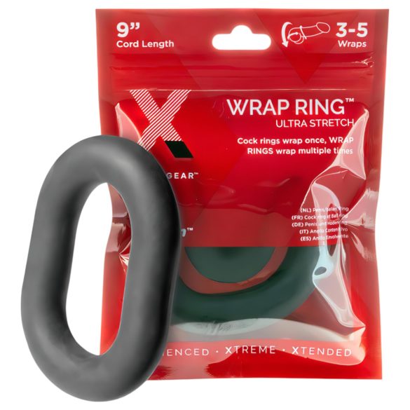 Perfect Fit Ultra Wrap 9 - плътен пенис пръстен - черен (22см)