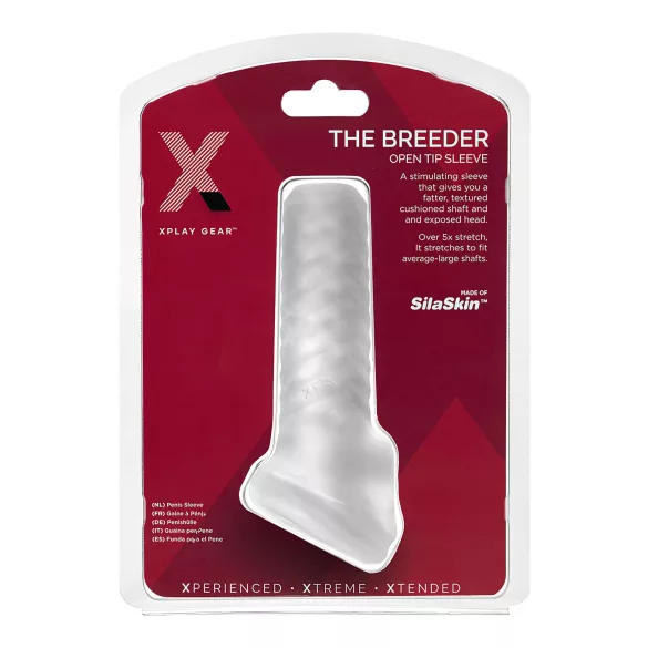 Perfect Fit Breeder - отворен пенис удължител - бял