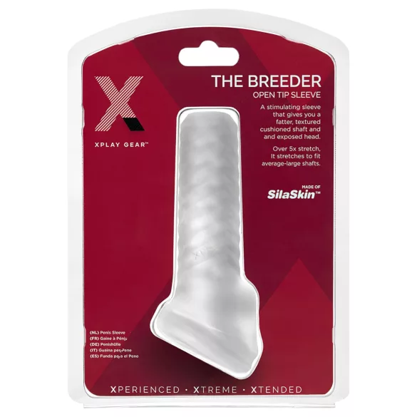 Perfect Fit Breeder - отворен пенис удължител - бял