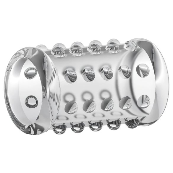 Stay Hard - пенис пръстен с релефни точки - прозрачен