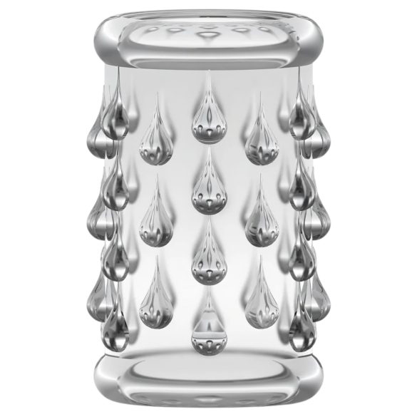 Stay Hard - пенисна маншета с топчета - прозрачна