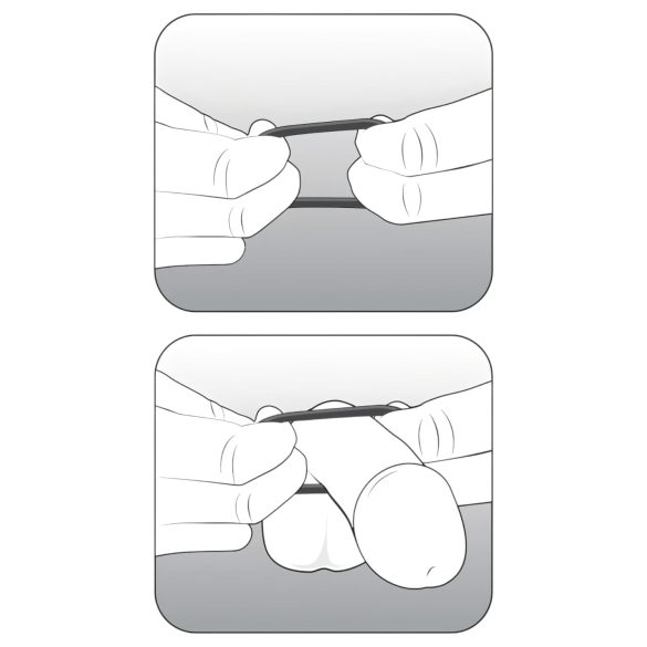 Stay Hard - комплект пенис пръстени - черен