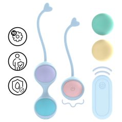   Loveline - вибриращи гейша топчета комплект - син