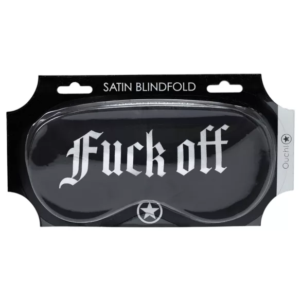 Ох! - сатенена превръзка за очи с надпис "Fuck Off" (черна)
