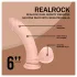 RealRock - реалистичен вибратор с двойна плътност (телесен цвят) - 15 см
