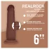 RealRock - реалистично дилдо с двойна плътност (кафяво) - 15,5 см