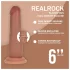 RealRock - реалистично дилдо с двойна плътност (слънчев загар) - 15,5 cm