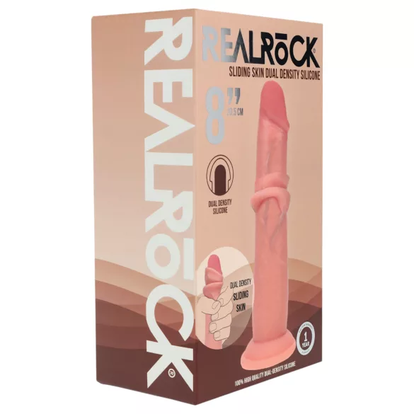 RealRock - реалистично дилдо с двойна плътност (телесен цвят) - 20,5 см