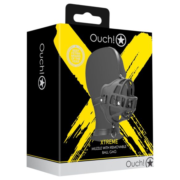 Ouch! - Черна маска с вградена запушалка