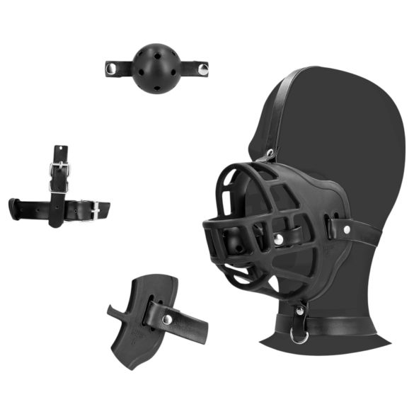 Ouch! - Черна маска с вградена запушалка