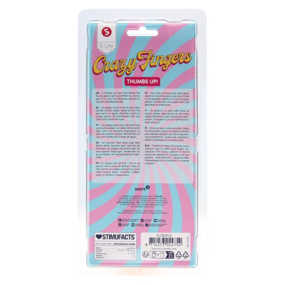 S-Line - дилдо с форма на палец - телесен цвят