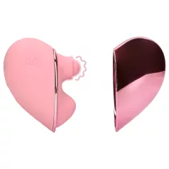   Loveline Tapping Heart - вибратор за клитор с акумулатор - розов