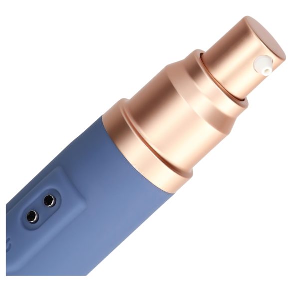 Loveline Travel - вибратор с акумулатор и контейнер за лубрикант - син