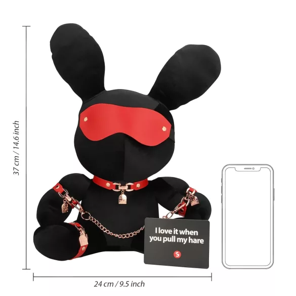 Bondage Rabbit - BDSM маска за заек - черна