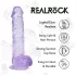 RealRock - реалистично дилдо с тестиси (лилаво) - 12,7 см