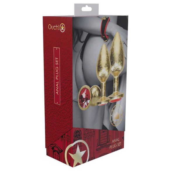 Ouch! - анален разширител комплект - златист