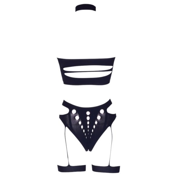 Le Désir - комплект бельо плюс размер - 3 части - черен (XL-4XL)