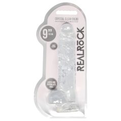   REALROCK - прозрачно реалистично дилдо - прозрачно (22cm)