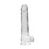 REALROCK - прозрачно реалистично дилдо - прозрачно (22cm)