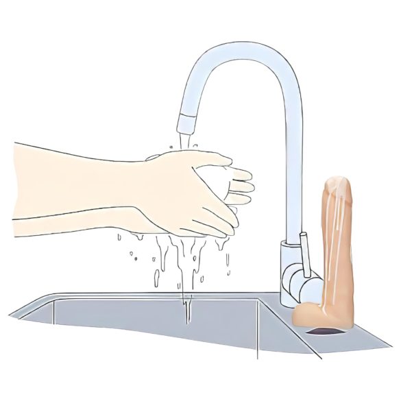 Dicky Cum - сапун под формата на пенис с тестиси - натурален - 250 г