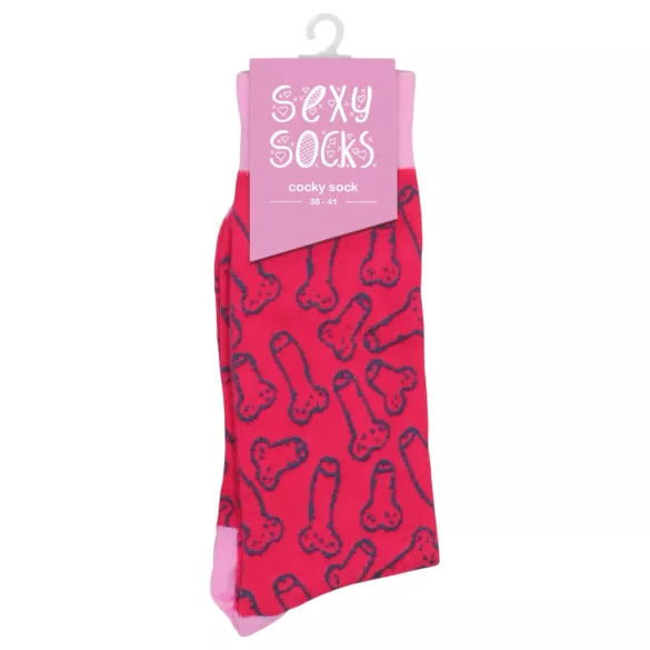 S-Line Sexy Socks - дамски чорапи - памук - пенис мотив