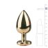 Easytoys Metal No.8 - анален плъг със сърце - златно-розов (3,5 см)