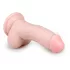 Easytoys - дилдо с вакуум, с тестиси - 15см, телесен цвят