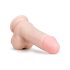 Easytoys - Дилдо с вендуза и тестиси (17,5 см) - натурален цвят
