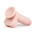 Easytoys - Дилдо с вендуза и тестиси (17,5 см) - натурален цвят