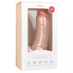   Easytoys - дилдо с тестиси и вакуумна основа - 20см, телесен цвят