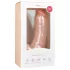 Easytoys - дилдо с тестиси и вакуумна основа - 20см, телесен цвят