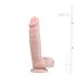 Easytoys - Дилдо с вендуза и тестиси (22,5 см) - телесен цвят