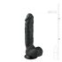 Easytoys - Дилдо с вендуза и тестиси (22,5 см) - черно