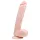 Easytoys - дилдо с вакуумна основа и тестиси - 26,5 см - телесен цвят