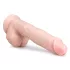 Easytoys - дилдо с вакуумна основа и тестиси - 26,5 см - телесен цвят
