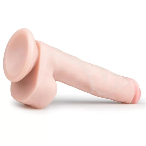 Easytoys - дилдо с вакуумна основа и тестиси - 26,5 см - телесен цвят